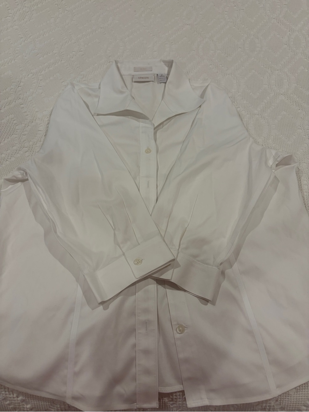 Chico's White Button-Front Women's Blouse